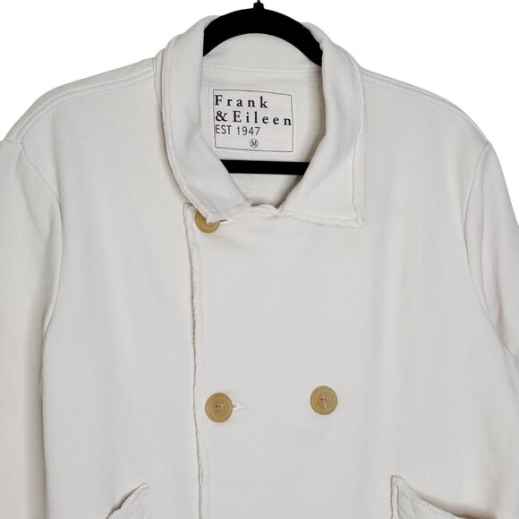 Frank & Eileen Mini Belfast Vintage White Cropped Sweatshirt Peacoat Size M - Picture 5 of 9